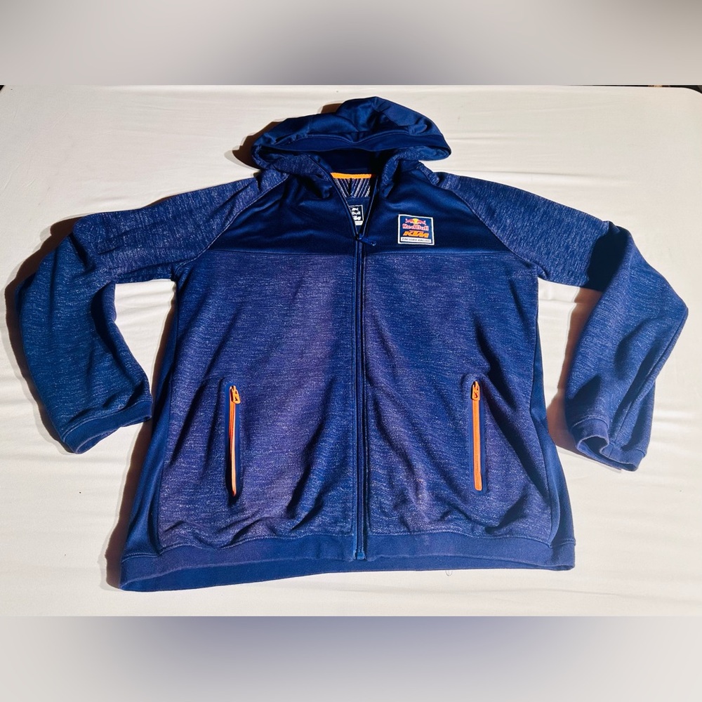 Red Bull Jacket KTM Factory Racing Blue Hoodie Adult LARGE